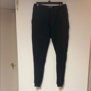 Threads 4 Thought Black Quilted Joggers